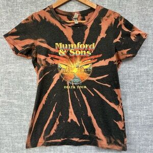 Mumford & Sons Delta Tour Custom Bleach Dyed Concert Tee